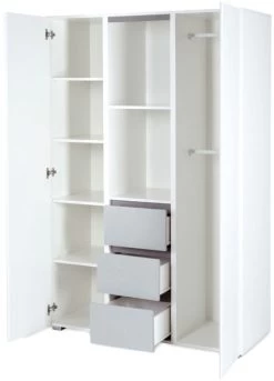 2-Deurs Kast Jasmijn Met 3 Segmenten 11 2-Deurs Kast Jasmijn Met 3 Segmenten -Jollein Winkel 2 Deurs Kast Jasmijn 3 4