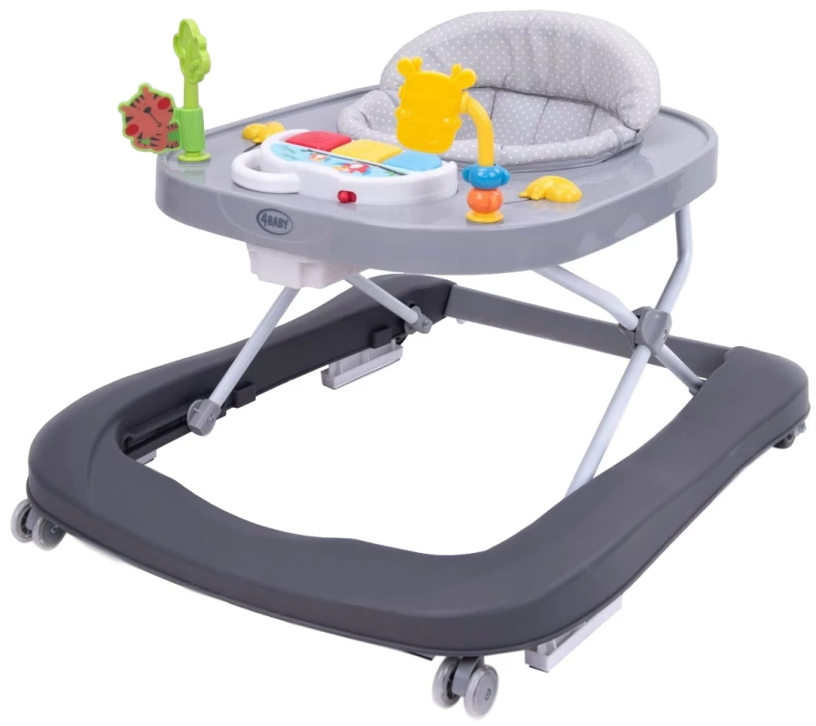 4Baby Walk 'n Push Dark Grey Loopstoel 7022 3 4Baby Walk 'n Push Dark Grey Loopstoel 7022