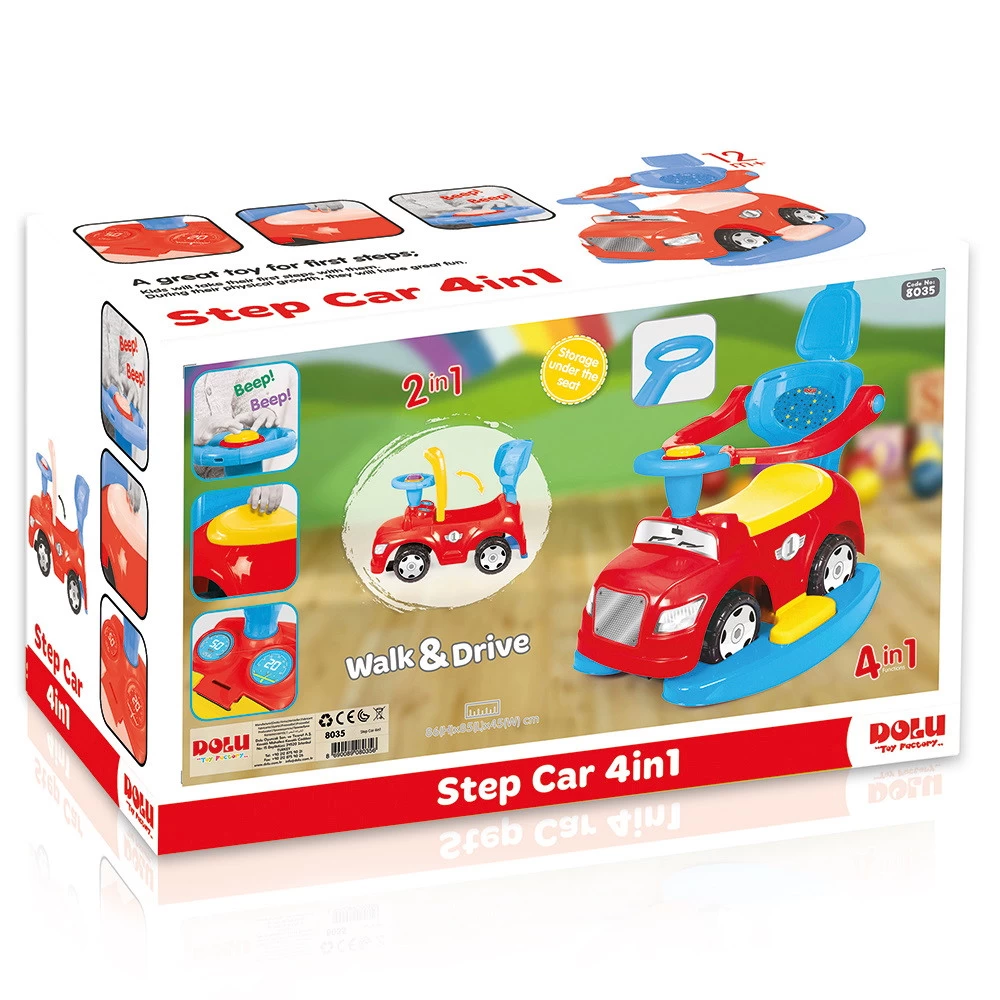 Dolu Step Car 4-in-1 Loopauto 8035 6 Dolu Step Car 4-in-1 Loopauto 8035 - Afbeelding 4