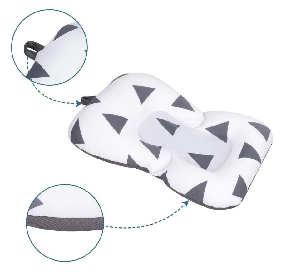 Sevibaby Cozy Triangle Grey Baby Badkussen 69-141 7 Sevibaby Cozy Triangle Grey Baby Badkussen 69-141 - Afbeelding 5