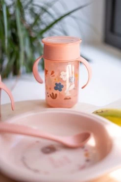 Suavinex Forest Roze 360° Drinkbeker Met Handvatten SXZFEE070164 -Jollein Winkel Suavinex Forest Roze 360 Drinkbeker met Handvatten SXZFEE070164 4