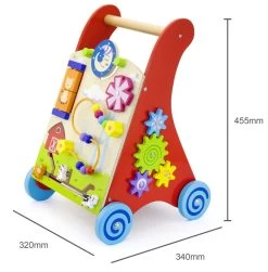 Viga Activity Walker Multicolor Houten Loopwagen 50950 -Jollein Winkel Viga Activity Walker Multicolor Houten Loopwagen 50950 7