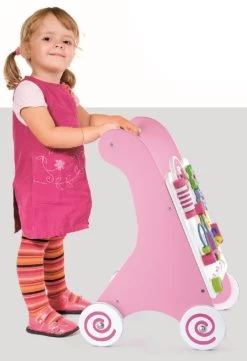 Viga Activity Walker Roze Houten Loopwagen 50178 -Jollein Winkel Viga Activity Walker Roze Houten Loopwagen 50178 7