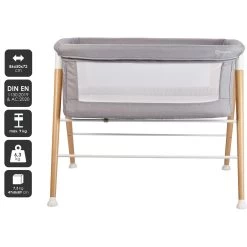 Babygo Goodnight Grey Wieg 4361 -Jollein Winkel babygo goodnight grey wieg aan bed 1