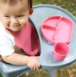 Babyjem Roze Siliconen Bordje 715 -Jollein Winkel babyjem roze siliconen bordje 715 5 1