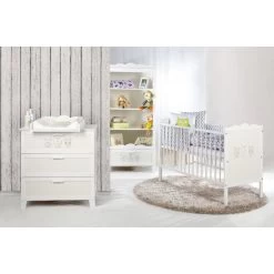 Babykamer Uil Wit: Ledikant, Commode En Open Kast