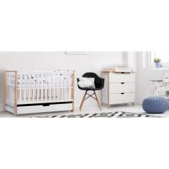 Ledikant Lieke Wit 60x120 Cm -Jollein Winkel babykamer lieke ledikant commode 1 2 1