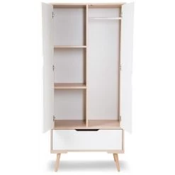 Babykamer Marloes Wit: Ledikant, Commode & 2-Deurskast -Jollein Winkel babykamer marloes ledikant commode kast 8