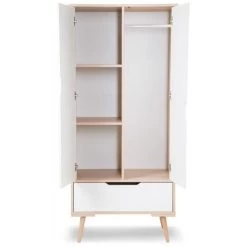 Babykamer Marloes Naturel: Ledikant, Commode & 2-Deurskast -Jollein Winkel babykamer marloes ledikant commode kast 8 2