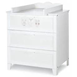 Babykamer Uil Wit: Ledikant, Commode En Open Kast -Jollein Winkel babykamer uil wit ledikant commode en 2 deurs kast 2 2