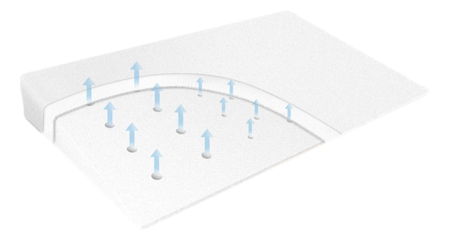 Babymatex AeroKlin Wit 60x36 Cm Hellend Vlak Kussen TB0249_01 - Afbeelding 2