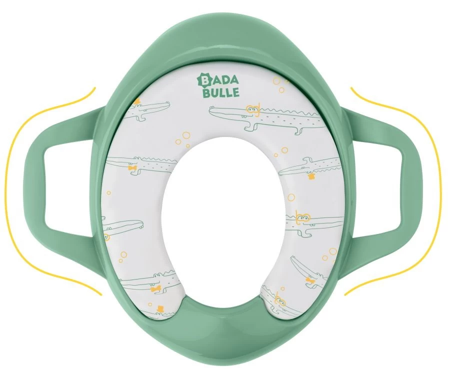 Badabulle Groen Toiletverkleiner Met Handgrepen B027008 4 Badabulle Groen Toiletverkleiner Met Handgrepen B027008 - Afbeelding 2