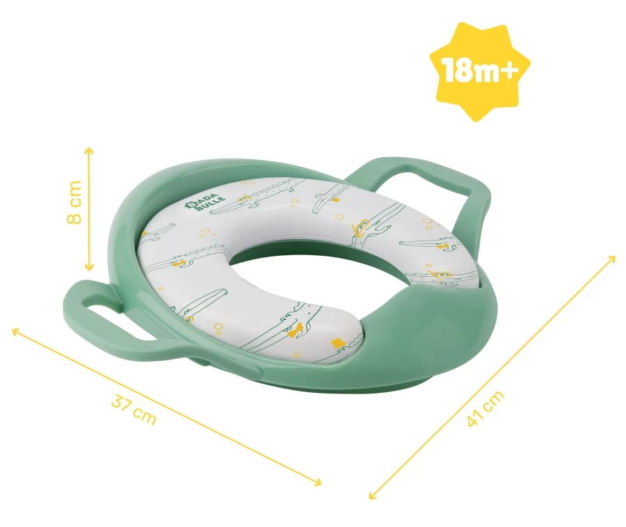 Badabulle Groen Toiletverkleiner Met Handgrepen B027008 7 Badabulle Groen Toiletverkleiner Met Handgrepen B027008 - Afbeelding 5
