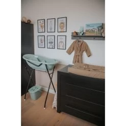 MamaLoes Grijs Badset Incl. Zwarte Badstandaard -Jollein Winkel badstof nougat 03 3