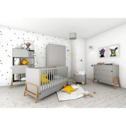 Bellamy Lotta Grey 70 X 140 Cm Ledikant/Juniorbed LOSZLO70 -Jollein Winkel bellamy lotta grey babykamer 1