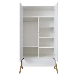 Bellamy Lotta Snow Babykamer: Ledikant/Juniorbed, Commode Met 6 Lades En 2-Deurskast -Jollein Winkel bellamy lotta snow 2 deurskast lobisz2d 2 2