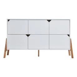 Bellamy Lotta Snow Babykamer: Ledikant/Juniorbed, Commode Met 6 Lades En 2-Deurskast -Jollein Winkel bellamy lotta snow commode met 6 lades lobiko6s 1 2