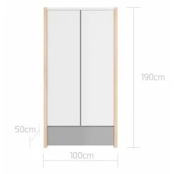 Bellamy Pinette Babykamer: Ledikant/Juniorbed, Commode En 2-Deurskast -Jollein Winkel bellamy pinette 2 deurskast pibssz2d 4 1