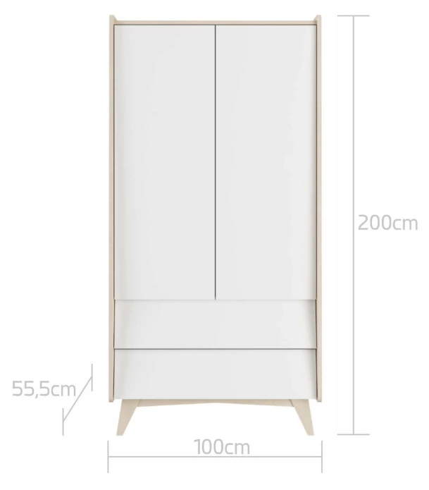 Bellamy So Sixty 2-Deurskast SSBISZ2D 5 Bellamy So Sixty 2-Deurskast SSBISZ2D - Afbeelding 3