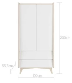 Bellamy So Sixty Babykamer: Ledikant/Juniorbed, Commode En 2-Deurskast -Jollein Winkel bellamy so sixty 2 deurskast ssbisz2d 3 1