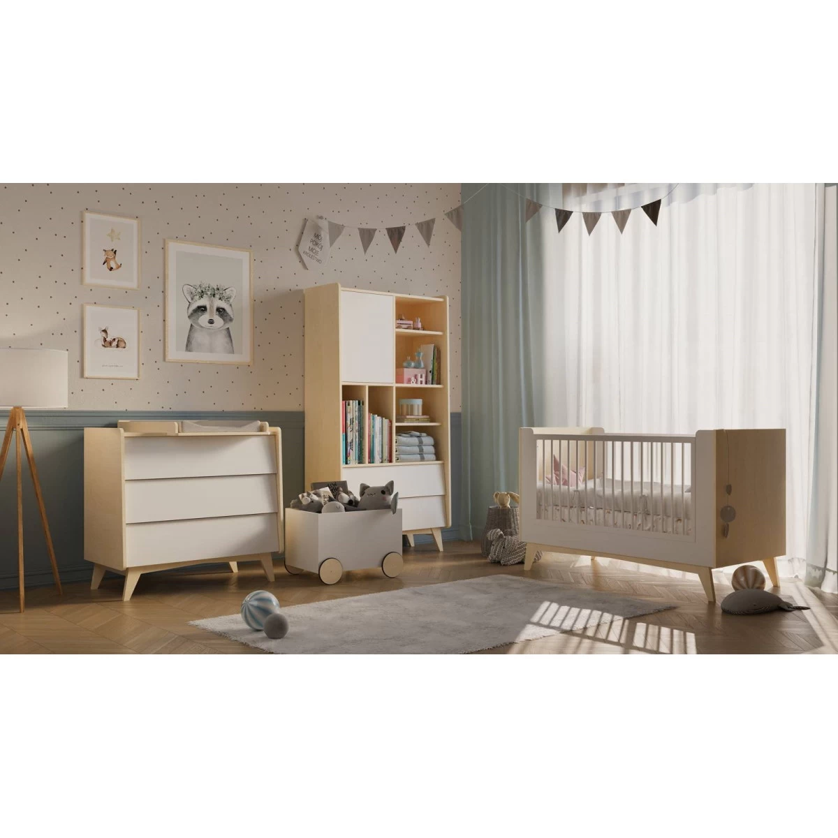 Bellamy So Sixty Babykamer: Ledikant/Juniorbed En Commode 3 Bellamy So Sixty Babykamer: Ledikant/Juniorbed En Commode