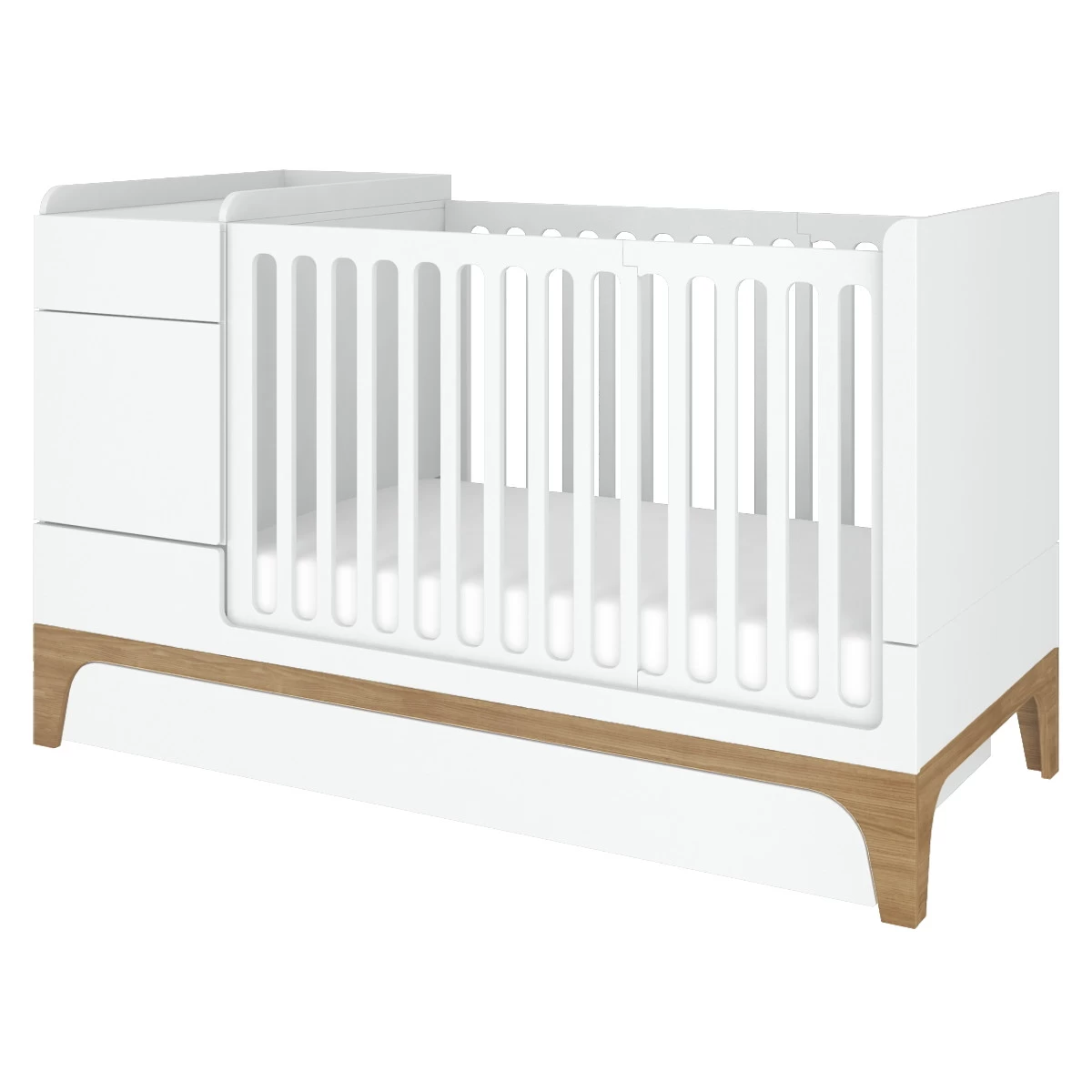 Bellamy UP! White 70 X 120/160 Cm 2-in-1 Meegroei Ledikant En Commode Incl. Lade 3 Bellamy UP! White 70 X 120/160 Cm 2-in-1 Meegroei Ledikant En Commode Incl. Lade