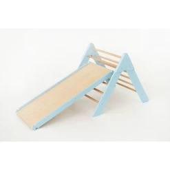 Luna Toys Blauw Houten Klimrek Met Glijbaan LU-36967 -Jollein Winkel blue pikler new 2