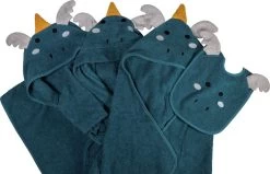 Blush & Blossom Dragon Diego 0-1jr Badstof Badjas TR-BB4206 -Jollein Winkel blush blossom dragon diego badcape bathrobe bibs poncho 1