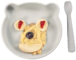 Bo Jungle B-Suction Bear Grijs Bord B500700 -Jollein Winkel bo jungle b suction bear grijs bord b500700 3