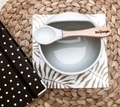 Bo Jungle B-Suction Bowl Grijs Kommetje Met Lepel B500600 -Jollein Winkel bo jungle b suction bowl grijs kommetje met lepel b500600 10