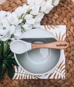 Bo Jungle B-Suction Bowl Grijs Kommetje Met Lepel B500600 -Jollein Winkel bo jungle b suction bowl grijs kommetje met lepel b500600 11