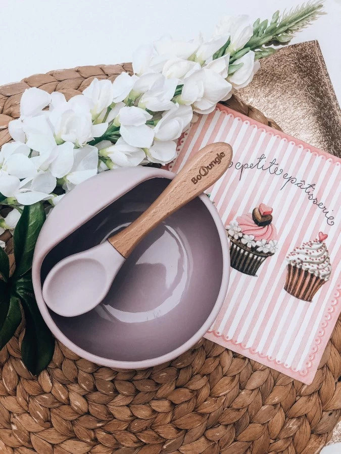 Bo Jungle B-Suction Bowl Roze Kommetje Met Lepel B500620 5 Bo Jungle B-Suction Bowl Roze Kommetje Met Lepel B500620 - Afbeelding 3