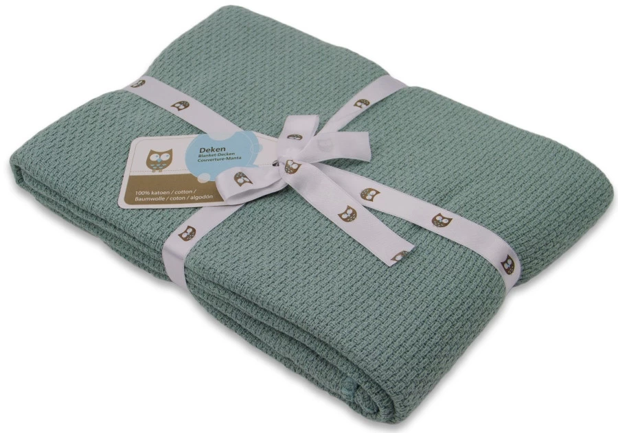 Briljant Pique Stonegreen 75 X 100 Cm Zomer Wiegdeken 60R 4 Briljant Pique Stonegreen 75 X 100 Cm Zomer Wiegdeken 60R - Afbeelding 2