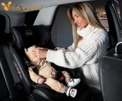 Cangaroo Pilot Light Grey Leather SPS Isofix 360° 0-36 Kg Autostoel Met Zonnekap -Jollein Winkel cangaroo pilot isofix 360 autostoel 0 36 kg 3