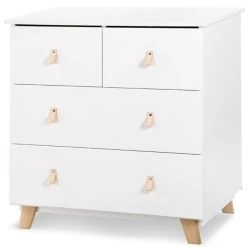 Babykamer Romy: Ledikant, Commode & 2-Deurskast -Jollein Winkel commode noah 2