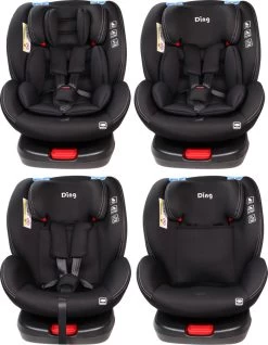 Ding Cruz Black 360° Isofix Autostoel 0-36kg DI-101919 -Jollein Winkel di 101919 ding cruz black 4options 1
