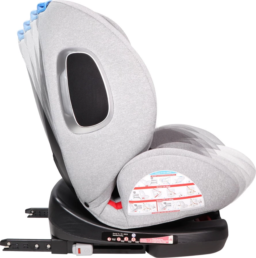 Ding Cruz Light Grey 360° Isofix Autostoel 0-36kg DI-101921 4 Ding Cruz Light Grey 360° Isofix Autostoel 0-36kg DI-101921 - Afbeelding 2