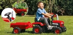Dolu Rood Traptractor Met Aanhangwagen 8153 -Jollein Winkel dolu rood tractor met aanhangwagen 8153 3 1