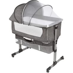 Eco Baby Donkergrijs Wieg Aan Bed FB5001 -Jollein Winkel eco baby donkergrijs wieg aan bed fb5001 1