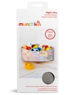 Munchkin High ’n Dry Bath Organizer Grey Badspeeltjes Houder 012511 -Jollein Winkel hoekbadopberger 3 1920x1920