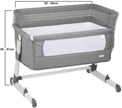 Babygo Together Grey Wieg Aan Bed 4601 -Jollein Winkel i no460 1 together heigths