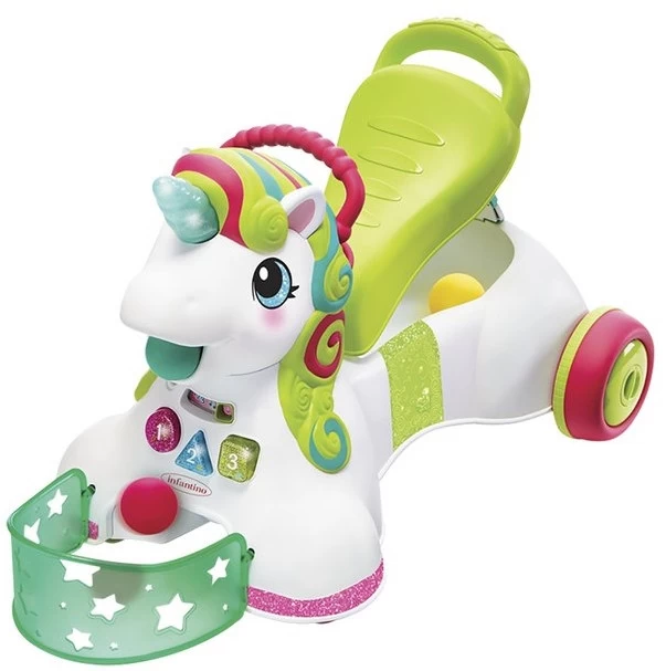 Infantino Sensory Smilin' Shimmer 3-in-1 Eenhoorn Loopwagen BK-227018 3 Infantino Sensory Smilin' Shimmer 3-in-1 Eenhoorn Loopwagen BK-227018