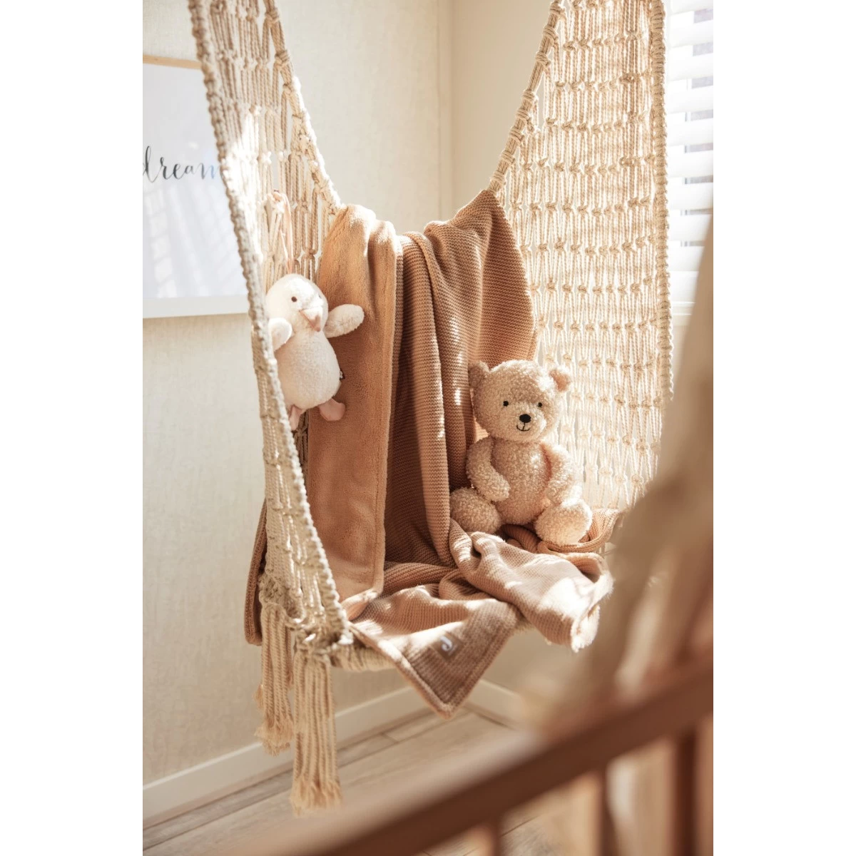 Jollein Basic Knit Biscuit / Fleece 75 X 100 Cm Wiegdeken 517-511-66072 - Afbeelding 7