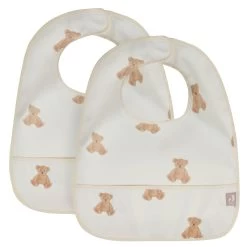 Jollein Teddy Bear 2-pack Waterproof Slabber 029-864-66095