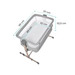 Kinderkraft Neste Air Grey Wieg Aan Bed KKLNEAIRGRY000 -Jollein Winkel kinderkraft neste air grey wieg aan bed kklneairgry000 .7