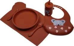 Tryco Dark Rust Siliconen Bord TR-392821 -Jollein Winkel koala dark rust silicone collection 02 3