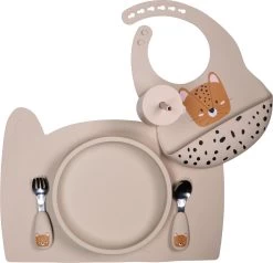 Tryco Sand Siliconen Bord TR-392820 -Jollein Winkel leopard sand silicone collection 01 4 1