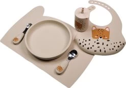 Tryco Sand Siliconen Bord TR-392820 -Jollein Winkel leopard sand silicone collection 02 4 1