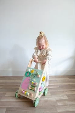 Label Label Barbapapa Houten Activiteiten Loopwagen LLBB-35830 -Jollein Winkel llbb 35830 barbapapa wooden activity walker 01