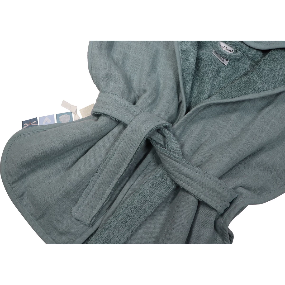 Label Label Silver Blue Badstof/Hydrofiel Badjas LLTT-934673 5 Label Label Silver Blue Badstof/Hydrofiel Badjas LLTT-934673 - Afbeelding 3